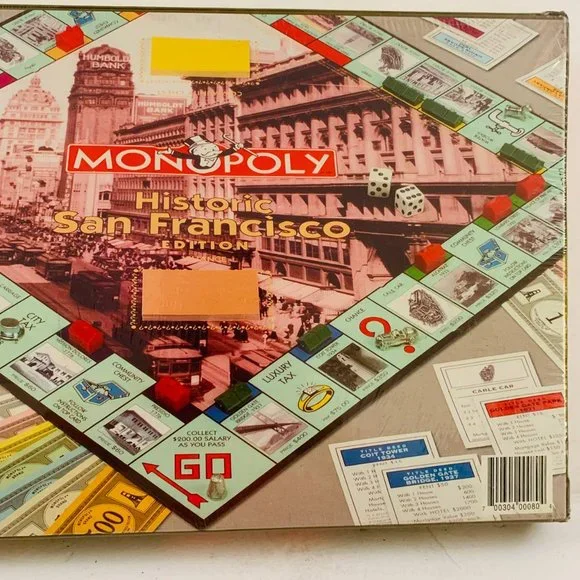 Vintage Monopoly Historic San Francisco Edition‎ Board Game Hasbro New Sealed Board Games